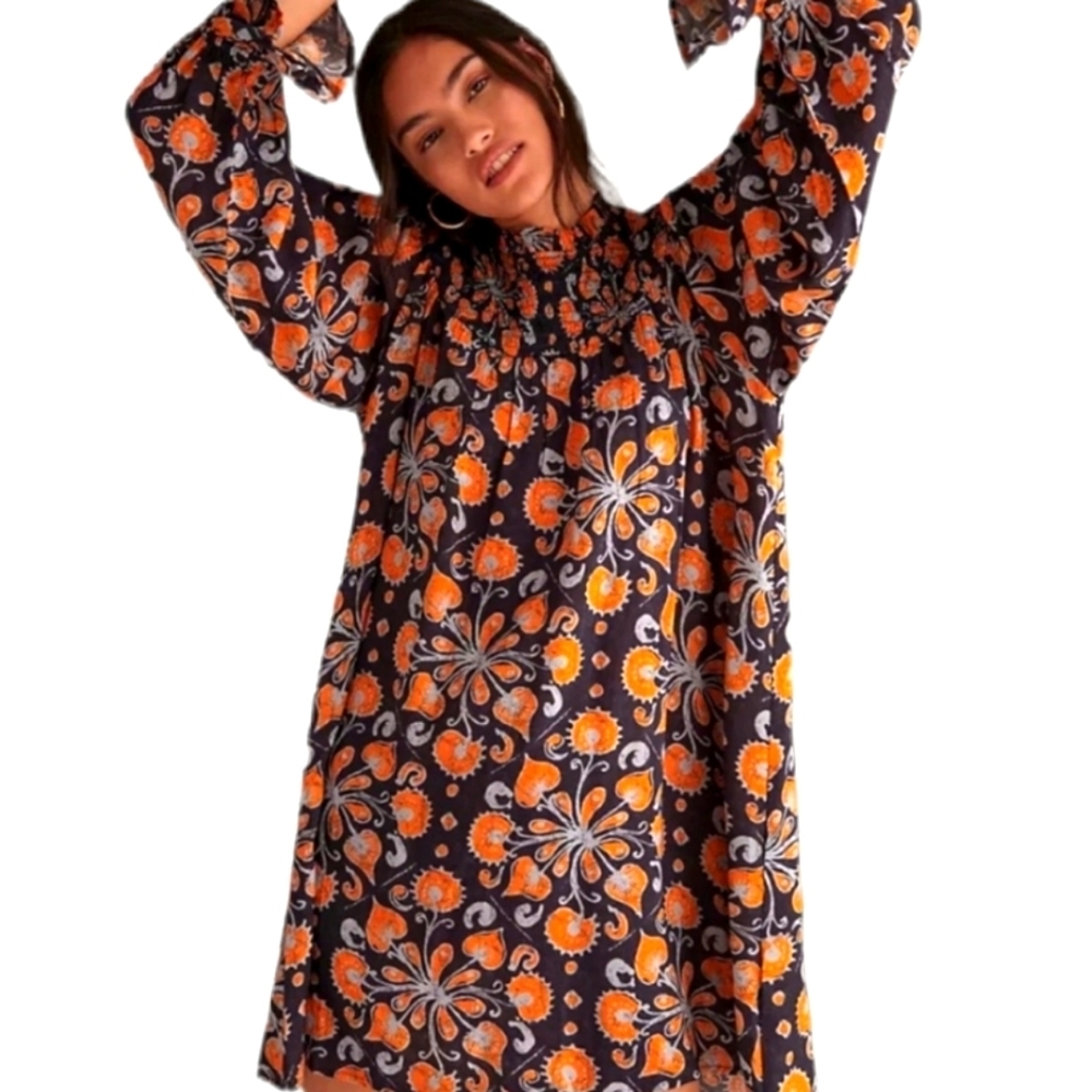 NWT..Anthropologie Darien Tunic Mini Floral Dress.. Size XS